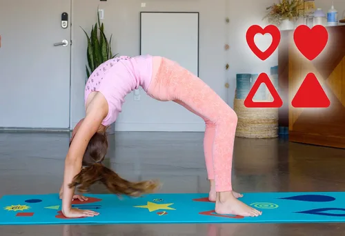 Vista 3 de Chi Universe, Alfombrilla de yoga y juego, niños, preadolescentes, tamaños de adultos + aplicación gratuita y póster de instrucciones, actividades