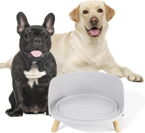 Vista 10 de Soporte elevado para comedero para perros, mesa de comedor elevada para perros y gatos pequeños y medianos, se adapta a platos de alimentos y agua