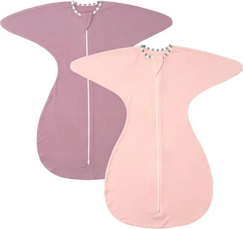 Vista 15 de ZIGJOY Shark-Fin - Manta de transición para recién nacido, 0.5 tog de rayón hecho de bambú, saco de dormir para bebé, manta con cremallera de 2