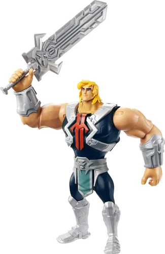 Vista 6 de He-Man and the Masters of the Universe - Figura grande de He-Man con accesorio inspirado en la serie animada MOTU Netflix, juguete coleccionable