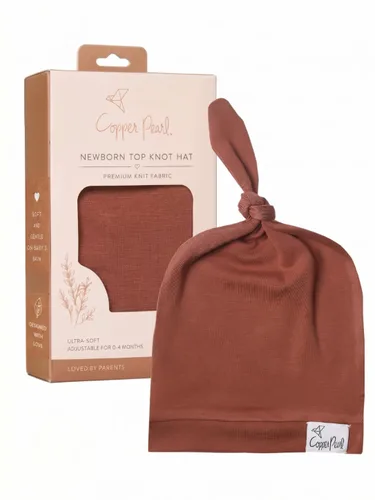 Vista 176 de Gorro de bebé con nudo superior elástico suave "Fern" por Copper Pearl