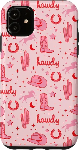 Vista 8 de Funda estética para iPhone 17, diseño de vaquera rosa pastel