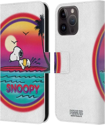 Vista 116 de Head Case Designs Funda de piel con licencia oficial de Peanuts Beach Surf Snoopy Boardwalk Airbrush compatible con Apple iPhone 11