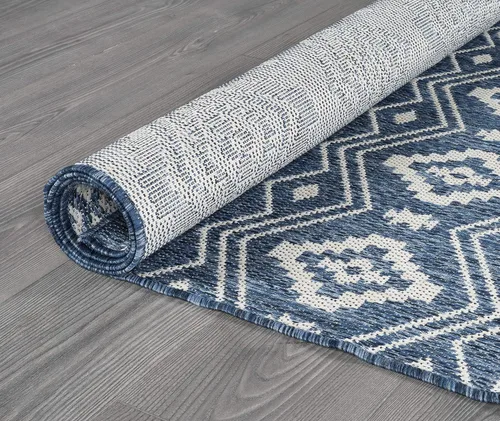 Vista 4 de Beverly Rug Waikiki Boho - Alfombra bohemia para interiores y exteriores, 5 x 7 pies, alfombra lavable para exteriores para patio, terraza, porche
