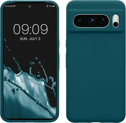 Vista 89 de kwmobile Funda compatible con Google Pixel 7 Pro - Funda de silicona TPU con acabado suave - Piedra antigua