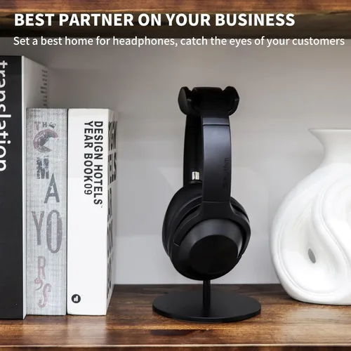 Vista 2 de Srhythm Soporte para auriculares, soporte de auriculares de metal para ahorrar espacio y mostrar
