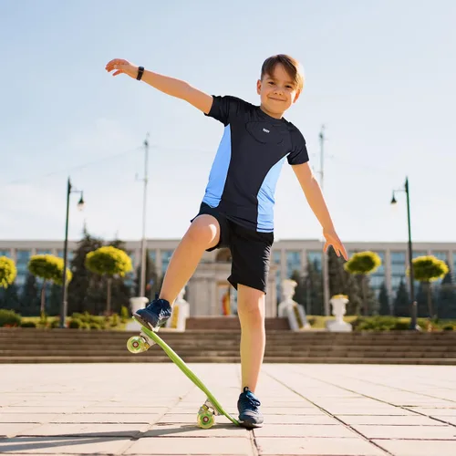 Vista 7 de Camisa acolchada de fútbol juvenil con protector de costillas en el pecho, para niños y niñas, camiseta protectora para fútbol, béisbol, sóftbol