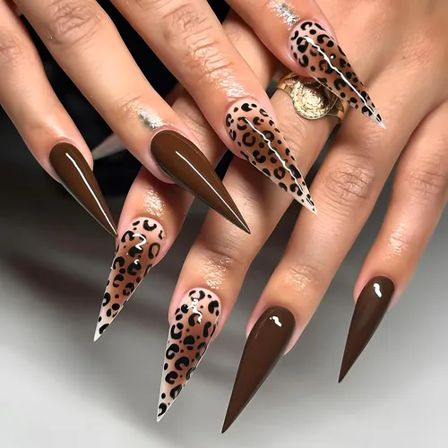 Vista 13 de Uñas postizas largas a presión con forma de almendra, uñas postizas acrílicas de color sólido con diseño de espejo de lujo, uñas artificiales