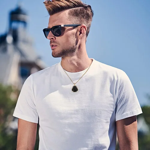 Vista 6 de ASGIFT Collar de Buda sonriente con circonita cúbica, colgante de Buda de jade verde con cadena chapada en oro de 18 quilates, collar de Buda