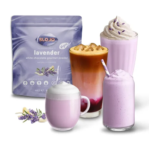 Vista 13 de SLOJO - Polvo con sabor gourmet a caramelo, mezcla de bebida prémium para bebidas calientes y frías, vegano, caramelo en polvo para lattes, frappés