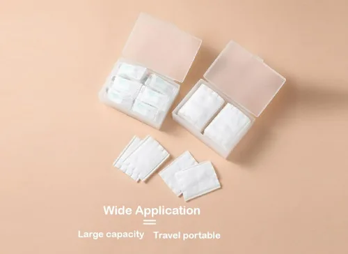 Vista 4 de transparent cotton pads/swabs large capacity storage box with PP material, easy to use and take,beautiful design, muti-purpose, moisture-proof and
