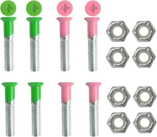Vista 15 de Dimebag Hardware Montaje Monopatín Tuercas y Pernos 1" Phillips - Monopatín Truck Hardware - Muchos Colores Púrpura