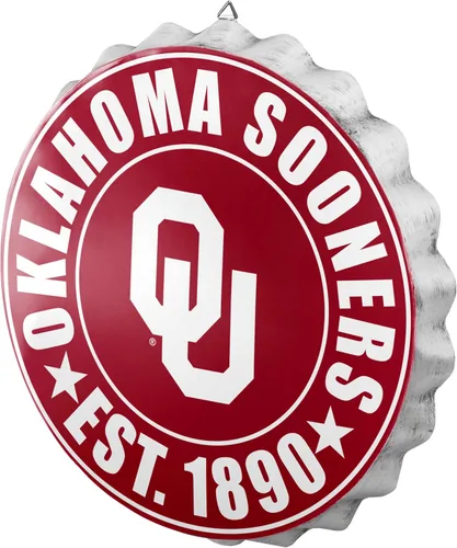 Vista 14 de foco Cartel de pared colgante con tapa de botella de metal con logotipo del equipo Texas A&M Aggies