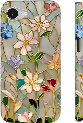 Vista 92 de LUHOURI Funda para iPhone 12 Mini, compatible con carga inalámbrica, doble capa, interior de silicona suave + carcasa exterior dura, bonito diseño