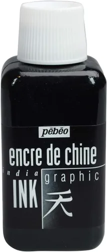 Vista 11 de Pebeo Graphic India - Tinta (1.5 fl oz), color negro