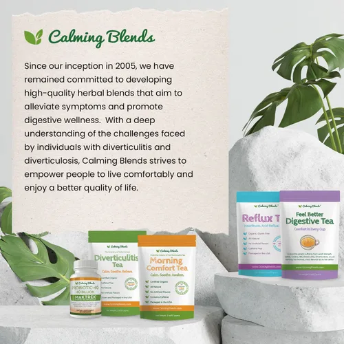 Vista 6 de Té para la diverticulitis y la diverticulosis natural, orgánico y sin cafeína Cultivados y envasados en los Estados Unidos.