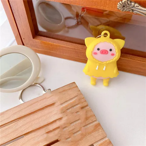 Vista 5 de Funda para Air Tag, linda funda de silicona de dibujos animados para AirTags Finder Tracker, paquete de 2