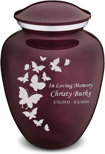 Vista 18 de Geturns Embrace Urnas de Cremación de Mariposa Personalizadas para Adultos para Cenizas Humanas I Urna Funeraria Grande Negra para Mujeres y Hombres