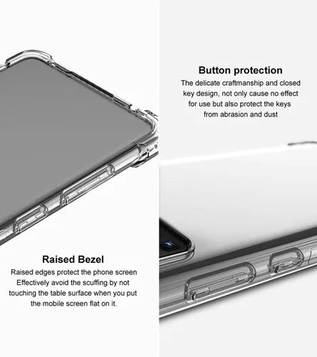 Vista 4 de Funda transparente para Google Pixel 5a, con 4 esquinas reforzadas a prueba de golpes, protección resistente, flexible, TPU delgado, Pixel 5a, funda