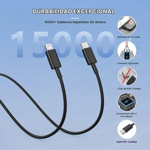 Vista 4 de Cargador rápido para iPhone 11 12 13 14, paquete de 2, cargador de iPhone de 20W, adaptador de bloque de carga rápida con cable de sincronización
