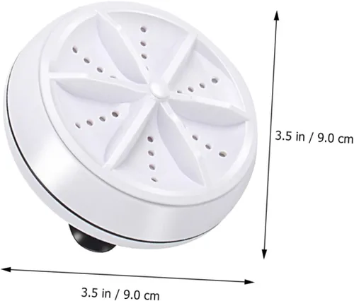 Vista 9 de GALPADA Mini lavadora portátil con alimentación por USB, lavadora de viaje giratoria para ropa ligera, calcetines, toallas, dormitorio, apartamento