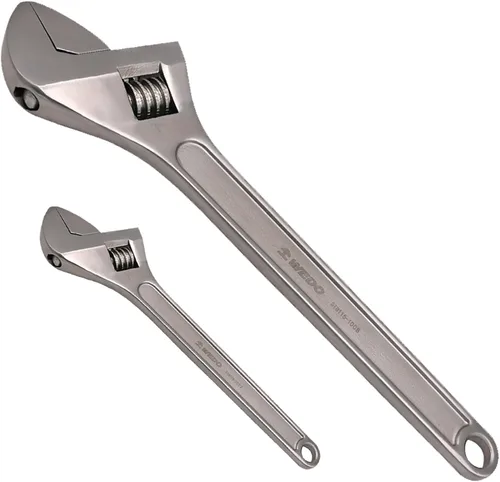 Vista 17 de WEDO Adjustable Wrench 4",Max Jaw Opening 13mm,Stainless Steel Professional Spanner,Precision Jaws,Corrosion Resistant,Rust Proof,High