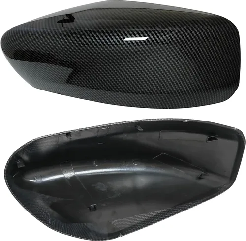 Vista 2 de Funda de carcasa para espejo retrovisor lateral con patrón de fibra de carbono Compatible con Nissan Altima 2013-2018 sin luz de señal de giro