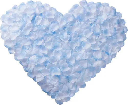 Vista 12 de Pétalos de rosa artificiales de seda para noches románticas, bodas, fiestas, decoraciones de flores de aniversario (negro, 3000 unidades)