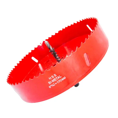 Vista 55 de Broca bimetálica para taladro, cortador de orificios HSS con eje para madera y metal