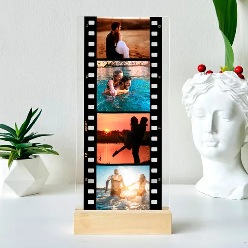 Vista 5 de ENVÍO EL MISMO DÍA Placa de Película de Foto Retro en Rollo de Película de Recuerdo con Soporte - Regalo Personalizado de Foto para Mejor Amiga