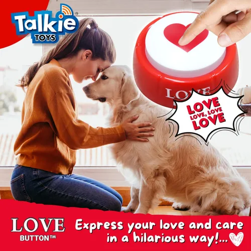 Vista 4 de Talkie Toys Products Botón de amor - Botón parlante reproduce 10 refranes de amor
