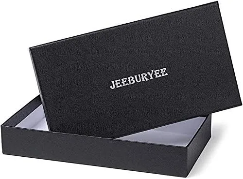 Vista 7 de JEEBURYEE Carteras para mujer RFID bloqueo de cuero cremallera alrededor de la muñeca embrague bolsa de viaje