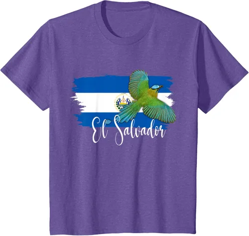 Vista 59 de Camiseta con la bandera de El Salvador, mapa de El Salvador, camiseta de Salvador para mujer, Negro