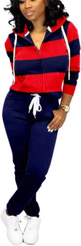 Vista 23 de TOPSRANI - Trajes deportivos de dos piezas para mujer, sudaderas casuales, traje deportivo liso, conjunto de pantalones de sudadera para trotar
