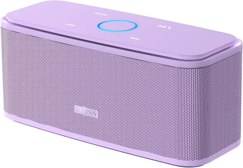 Vista 12 de DOSS SoundBox Touch - Altavoz inalámbrico con Bluetooth, sonido HD de 12W con graves ricos, resistente al agua IPX5, 20 horas de reproducción, manos