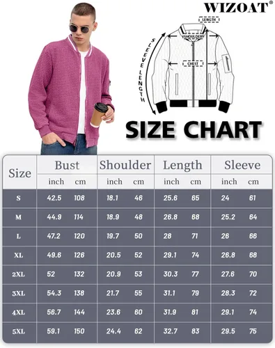 Vista 6 de Chaqueta casual para hombre, chaqueta ligera y abrigo universitario