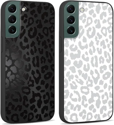 Vista 55 de Pack de 2 fundas con estampado de guepardo para Samsung Galaxy A03s 4G de 6.5", fundas de diseño de patrón de leopardo de lujo, de silicona suave