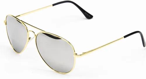 Vista 4 de Set de caja de regalo de aviador con espejo de gafas, .3 - PlataOroNegro - Juego de Lino Dorado