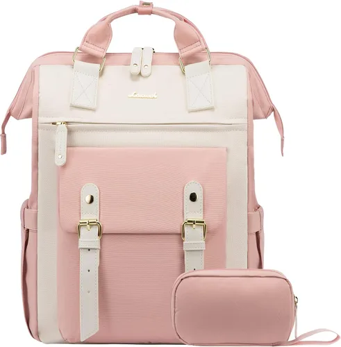 Vista 30 de LOVEVOOK - Mochila para laptop, para viaje de trabajo, bolso de enfermera, profesor, médico, viajero, para computadora de negocios, mochila