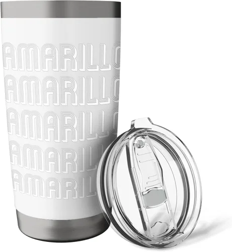 Vista 5 de Amarillo City - Vaso aislado de acero inoxidable