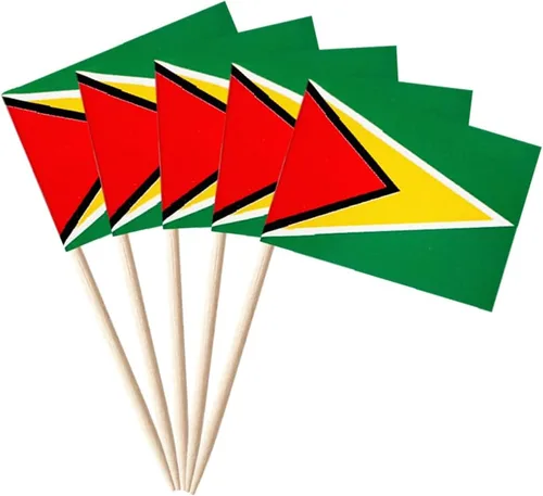 Vista 24 de stidsds 100 banderas de Antigua y Barbuda con palillos de dientes de Antigua y Barbuda, mini adornos pequeños para cupcakes de Antigua y Barbuda