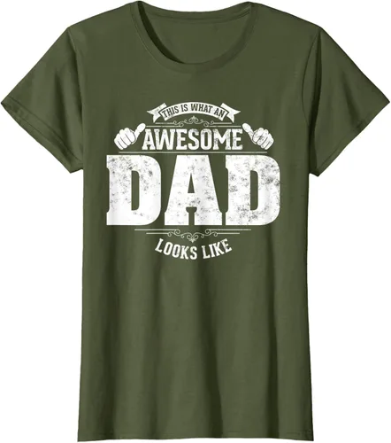Vista 31 de This is what a awesome dad looks like vintage style design T-Shirt, Negro