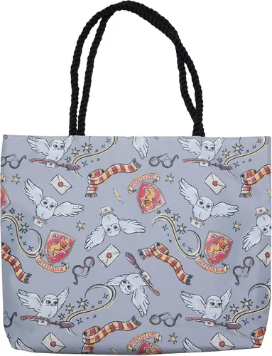 Vista 5 de Harry Potter Bolso de viaje Gryffindor Hedwig con estampado en toda la superficie color gris Gris
