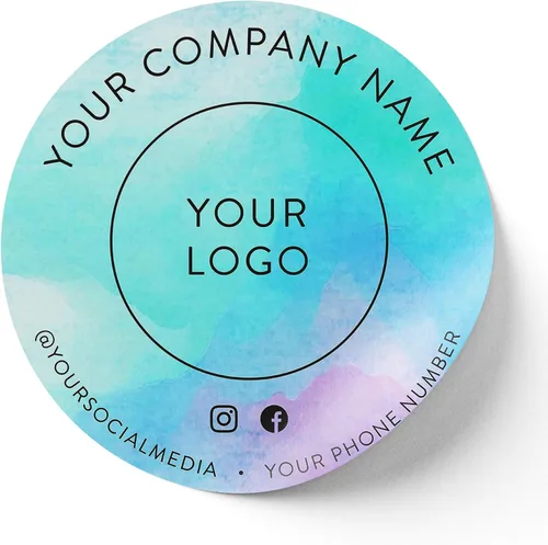 Vista 20 de Calcomanías de vinilo personalizadas con tu imagen, texto, diseño y logotipo. Etiquetas comerciales personalizadas impermeables para embalaje