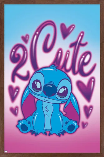 Vista 10 de Trends International Disney Lilo and Stitch - Póster de pared, 22.4 pulgadas de largo x 14.7 pulgadas, versión enmarcada en madera de granero