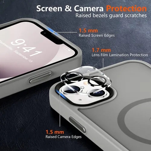 Vista 571 de MOCCA - Funda magnética resistente para iPhone XR de 6.1 pulgadas, compatible con MagSafe, funda con protección contra caídas de grado militar