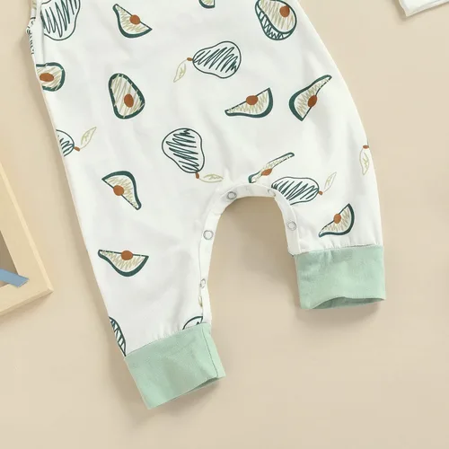 Vista 5 de Mameluco de dibujos animados sin mangas para bebé recién nacido, traje de una pieza, ropa de verano