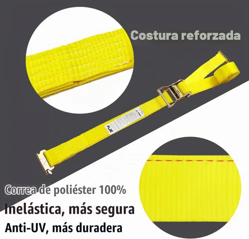Vista 5 de KJE Correas de Trinquete E-Track, Paquete de 4 de 2" x 20' Correas de Amarre de Carga Resistentes, Resistencia de Rotura de 4500 LBS, Correa