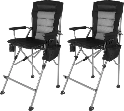 Vista 12 de Sillas plegables extra altas Stonehomy para adultos 330lbs, sillas director plegables de altura de barra portátiles para acampar al aire libre