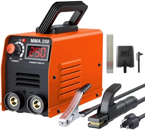 Vista 9 de Soldador de palo, máquina de soldadura portátil ARC 135 110V, máquina de soldadura TIG de palo/elevación 2 en 1 con pantalla LED grande, inversor